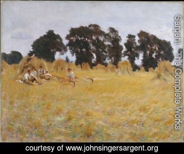 Sargent - Reapers Resting in a Wheat Field 1885