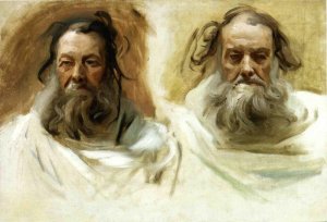 Study for Two Heads for Boston Mural 'The Prophets'