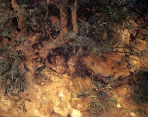 Valdemosa, Majorca: Thistles and Herbage on a Hillside