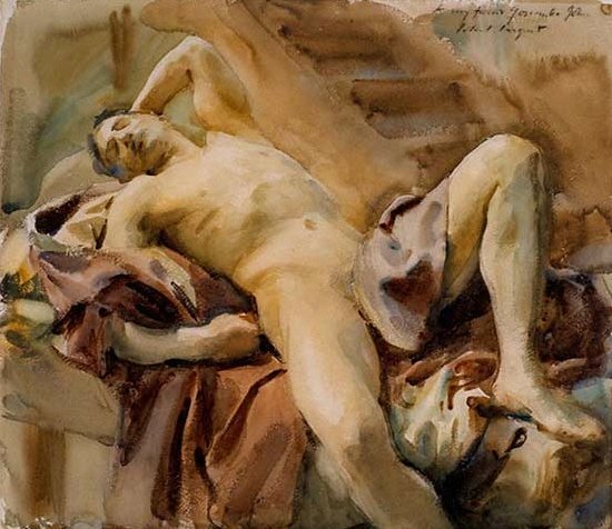 Reclining Nude Male Model