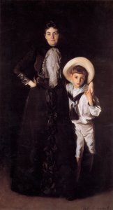 Mrs. Edward L. Davis and Her Son Livingston