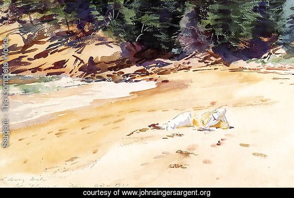 john singer sargent watercolors beach